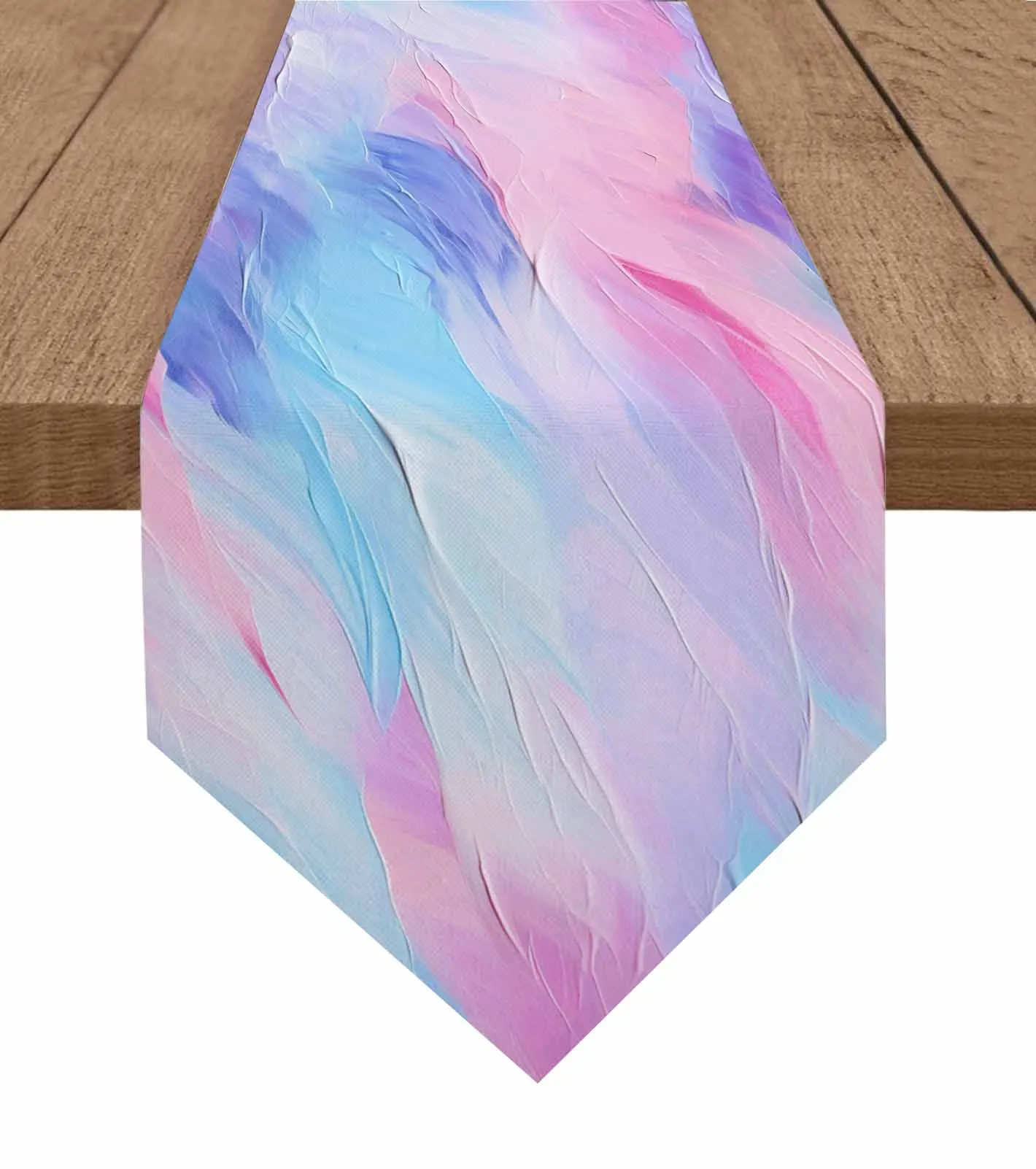 Oil Painting Purple Pink Modern Art Table Runner Holiday Party Tablecloth Kitchen Dining Table Runners Wedding Decorations
Oil Painting Purple Pink Modern Art Table Runner Holiday Party Tablecloth Kitchen Dining Table Runners Wedding Decorations