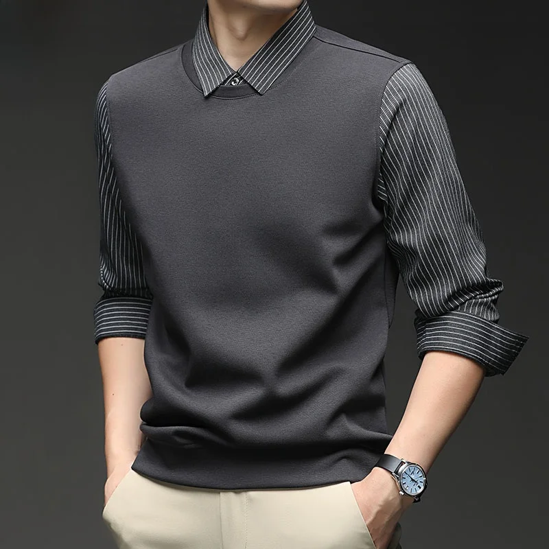 Loose Fit Casual Long Sve irt Collar T-irt for Men Breathable Wear Resistant Comfortable Cotton Polyester Blend Autumn...
Loose Fit Casual Long Sve irt Collar T-irt for Men Breathable Wear Resistant Comfortable Cotton Polyester Blend Autumn...