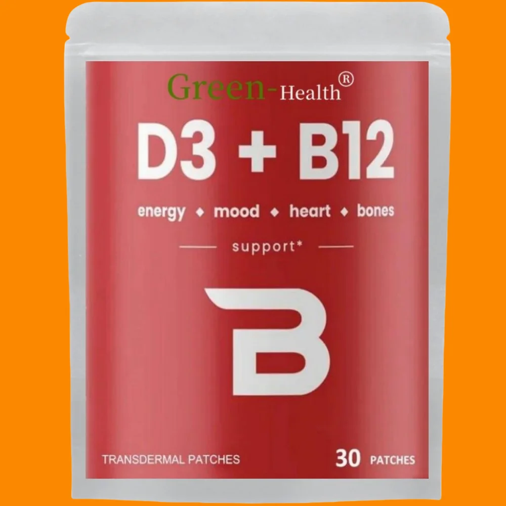 30 Patches Vitamin D3 & Vitamin B12 Transdermal Patches Natural Energy, Mood, Metabolism & Focus
30 Patches Vitamin D3 & Vitamin B12 Transdermal Patches Natural Energy, Mood, Metabolism & Focus