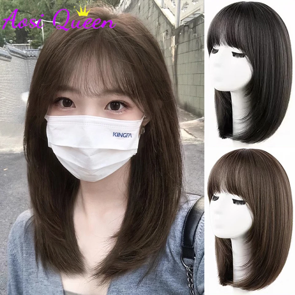 Short Straight Synthetic Wigs for Women Natural Black Collarbone Wigs with Bangs Daily Cosplay Party Heat Resistant Fake Hair
Short Straight Synthetic Wigs for Women Natural Black Collarbone Wigs with Bangs Daily Cosplay Party Heat Resistant Fake Hair