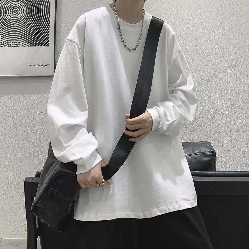 White round neck T-shirt for boys 2025 heavyweight cotton bottoming shirt spring and autumn solid color long-sleeved top T-shirt
White round neck T-shirt for boys 2025 heavyweight cotton bottoming shirt spring and autumn solid color long-sleeved top T-shirt