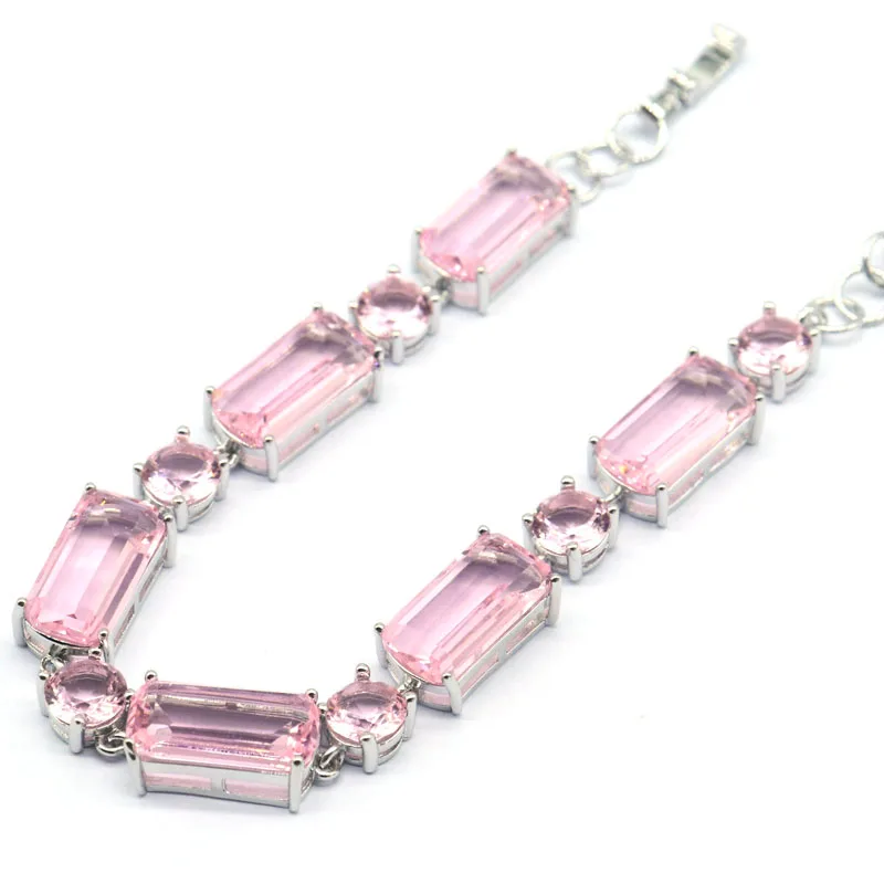 16x8mm 16.9g Highly Recommend Created Pink Morganite Kunzite Swiss Blue Topaz Women Silver Bracelet 7.5-8.5inch
16x8mm 16.9g Highly Recommend Created Pink Morganite Kunzite Swiss Blue Topaz Women Silver Bracelet 7.5-8.5inch