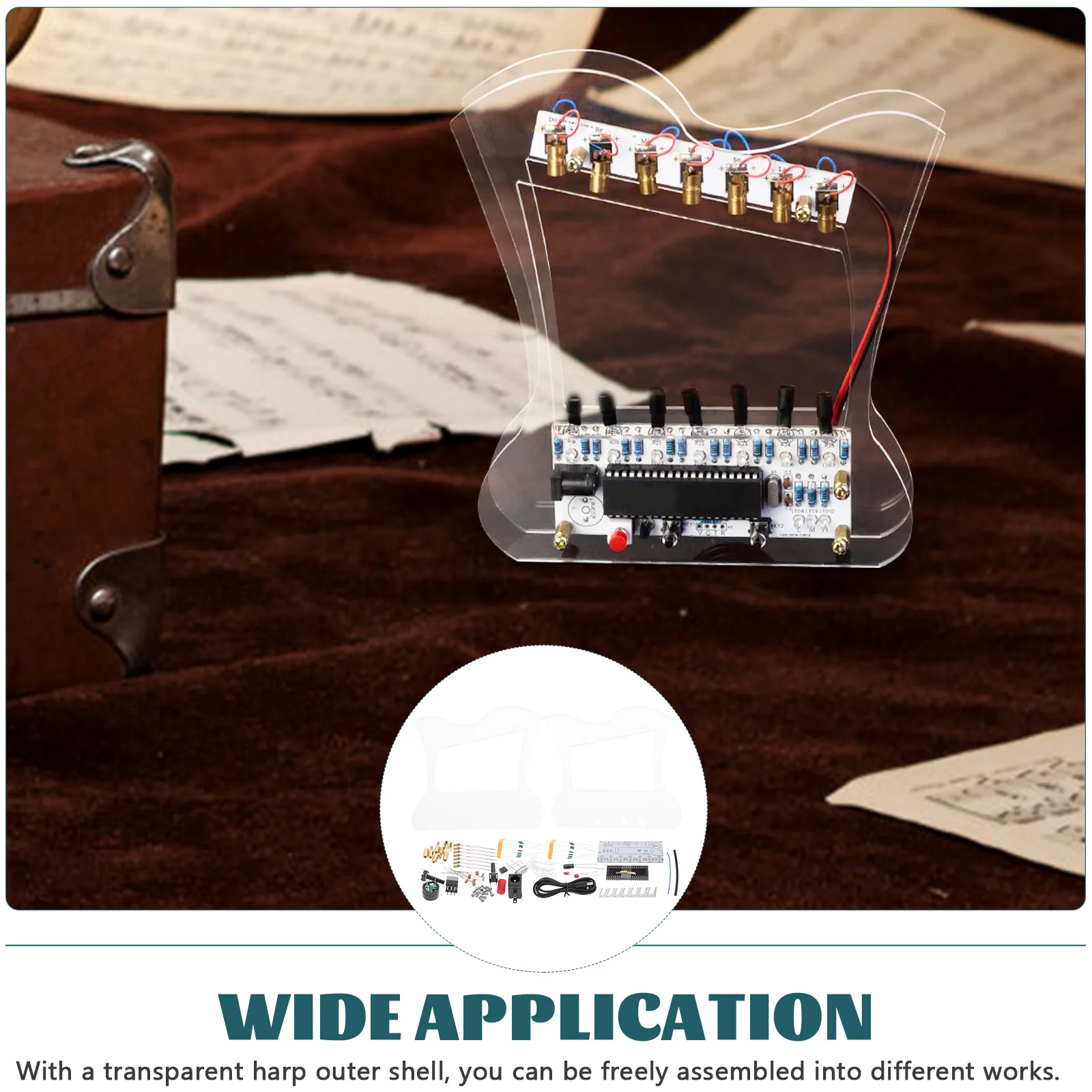 Electronic Piano Kit DIY Harp Soldering Parts Lyre Music Supplies Copper Practice Tutorial Electronics Building Set
Electronic Piano Kit DIY Harp Soldering Parts Lyre Music Supplies Copper Practice Tutorial Electronics Building Set