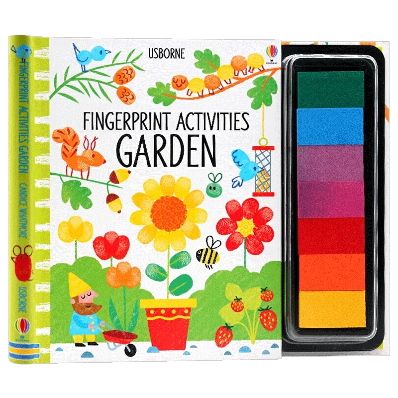 Usborne Fingerprint Activities Garden DIY coloring, Children's books aged 3 4 5 6, English picture books, 9781474932301
Usborne Fingerprint Activities Garden DIY coloring, Children's books aged 3 4 5 6, English picture books, 9781474932301