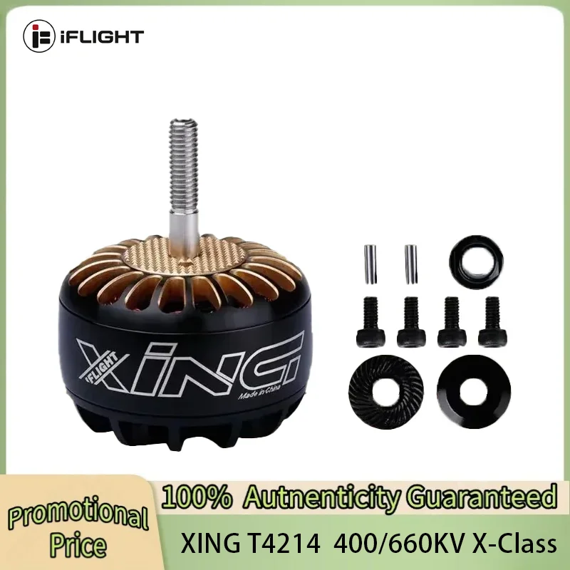 IFlight XING T4214 4214 660KV 3-8S Brushless Motor, X-Class Motor for 14-16" Propeller FPV Drone RC Parts
IFlight XING T4214 4214 660KV 3-8S Brushless Motor, X-Class Motor for 14-16" Propeller FPV Drone RC Parts