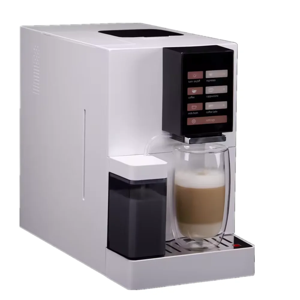 Small One Click Super-Automatic Commercial Milk Tank Cappuccino Espresso Coffee Maker Machine
Small One Click Super-Automatic Commercial Milk Tank Cappuccino Espresso Coffee Maker Machine