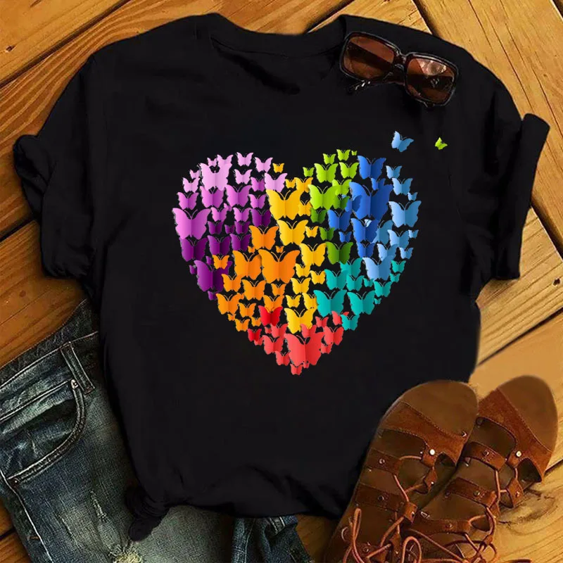 Women's Short-sleeved Explosive Flower Love Print Round Neck T-shirt Oversized T Shirt Harajuku Women Clothing Tops
Women's Short-sleeved Explosive Flower Love Print Round Neck T-shirt Oversized T Shirt Harajuku Women Clothing Tops