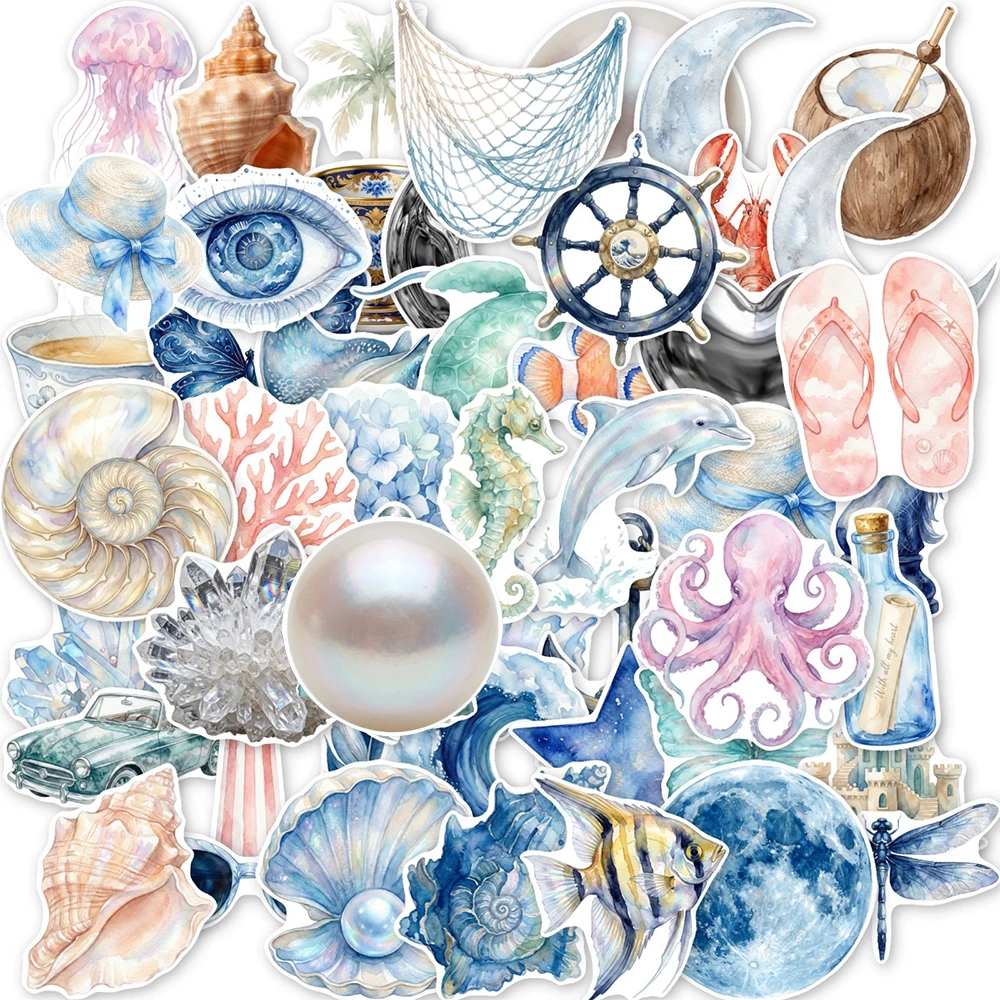 10/30/50pcs Watercolor Style Blue Ocean Aesthetic Graffiti Decals DIY Stationery Fridge Suitcase Waterproof Cartoon Sticker Pack
10/30/50pcs Watercolor Style Blue Ocean Aesthetic Graffiti Decals DIY Stationery Fridge Suitcase Waterproof Cartoon Sticker Pack