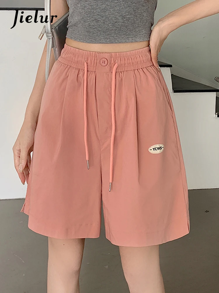 Jielur Pink Casual Knee Length Female Pants Summer Drawstring High Waist Slim Loose Solid Color Simple Women's Wide Leg Pants
Jielur Pink Casual Knee Length Female Pants Summer Drawstring High Waist Slim Loose Solid Color Simple Women's Wide Leg Pants