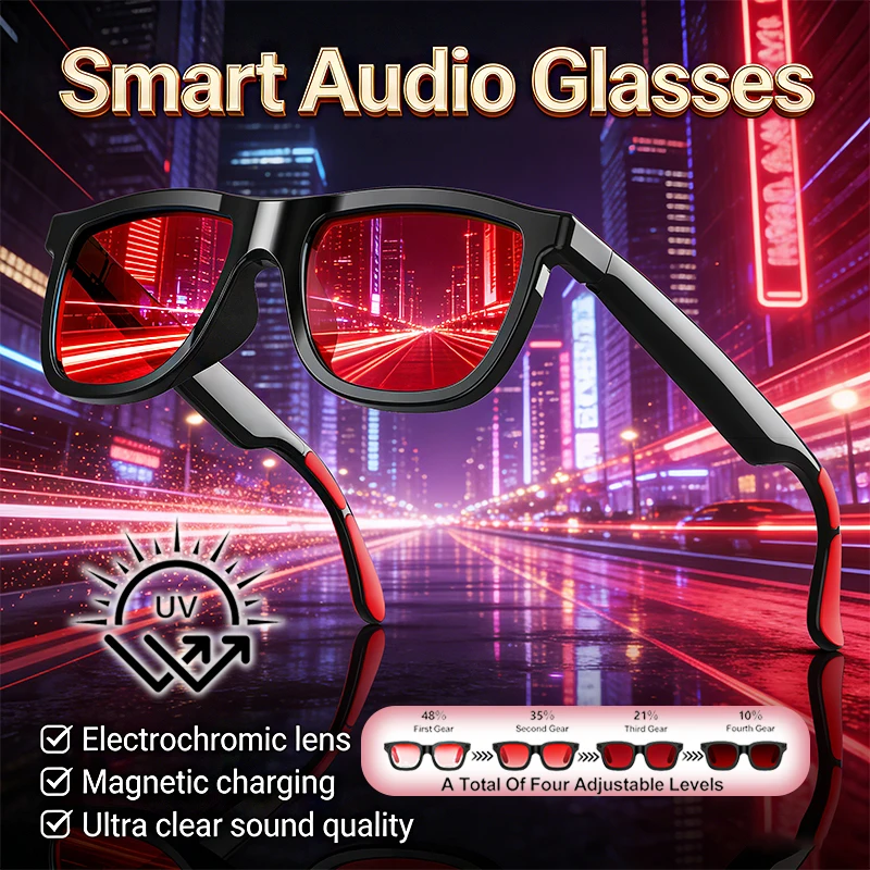 2026 Smart Audio Glasses Touch Color Change Open Listening Design Lightweight Ultra Clear Sound Quality Bluetooth Call Glasses
2026 Smart Audio Glasses Touch Color Change Open Listening Design Lightweight Ultra Clear Sound Quality Bluetooth Call Glasses