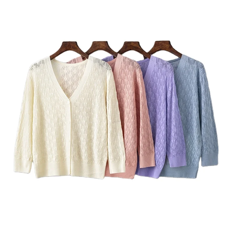 Short Knit Cardigan Coat Women Thin Spring and Summer New Sweater Ice Silk Sunscreen Shirt Top
Short Knit Cardigan Coat Women Thin Spring and Summer New Sweater Ice Silk Sunscreen Shirt Top