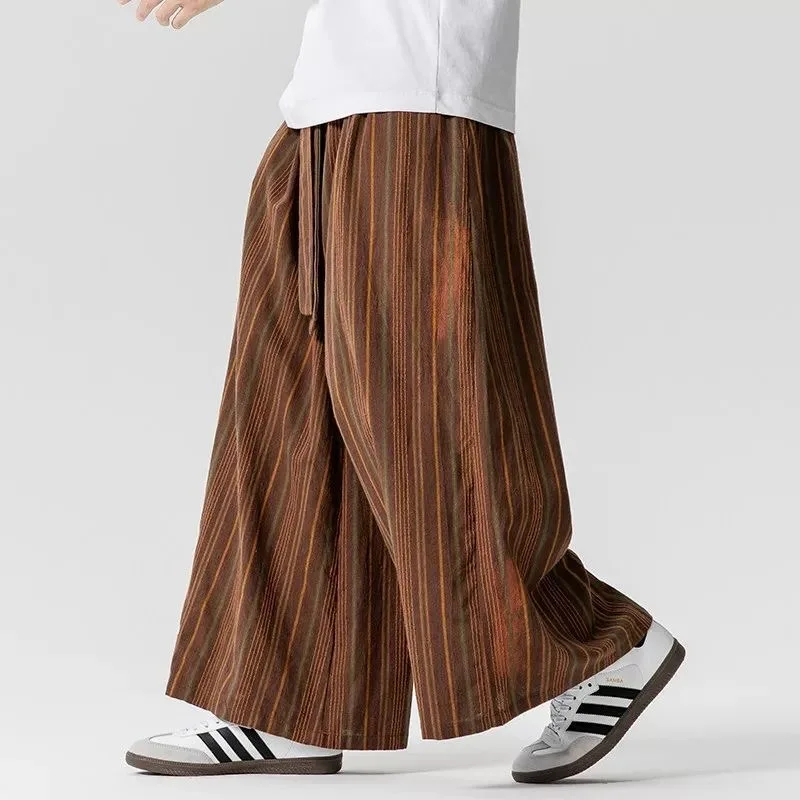 Men's Cotton Linen Quality Wide Leg Pants Male Japanese Style Ribbon Joggers Trousers Streetwear Baggy Fashion Trendy Pantalones
Men's Cotton Linen Quality Wide Leg Pants Male Japanese Style Ribbon Joggers Trousers Streetwear Baggy Fashion Trendy Pantalones