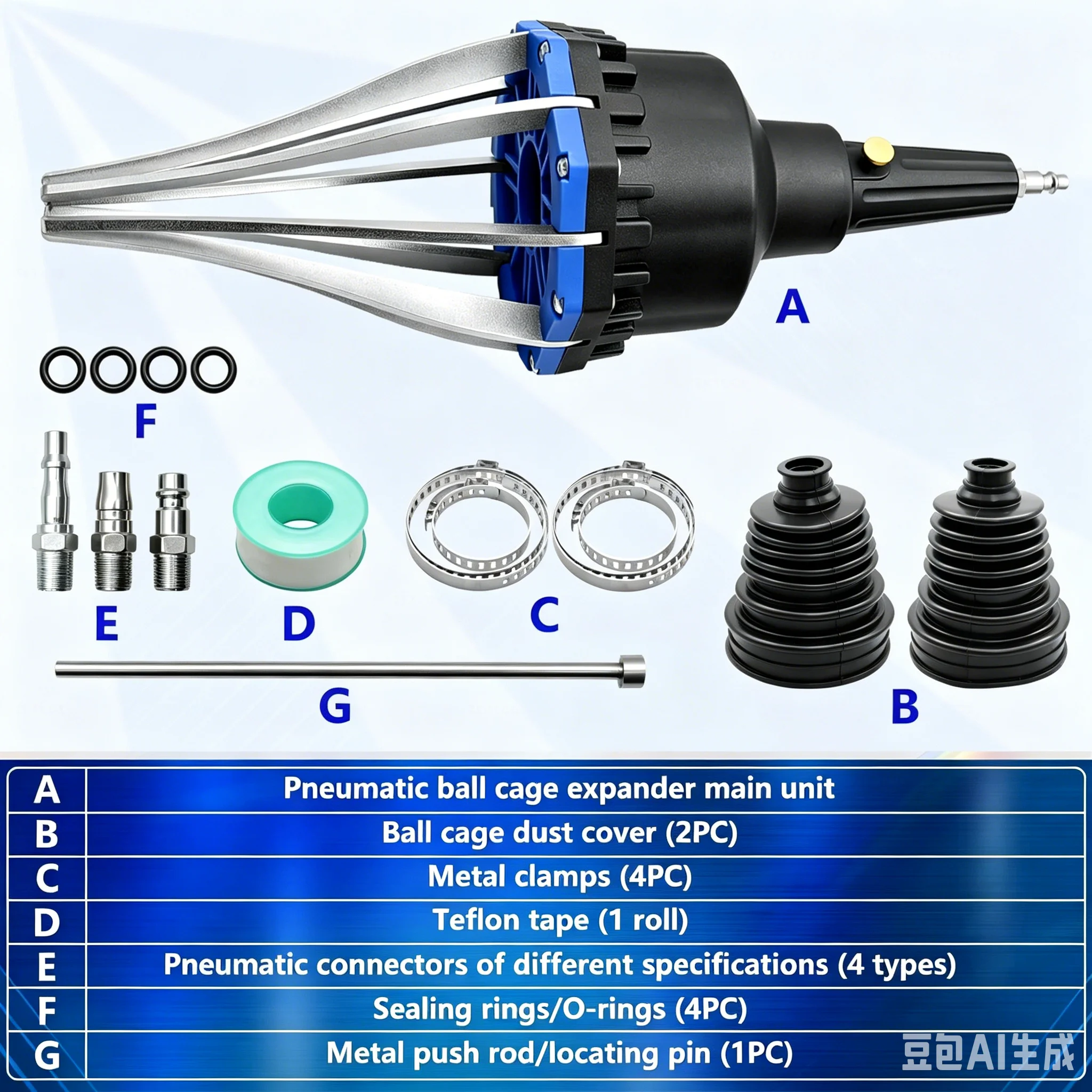 Air Powered CV Joint Boot Removal Tool Non-disassembly Half Shaft Dust Cover Install Clamp Pliers Professional Auto Repair Speci
Air Powered CV Joint Boot Removal Tool Non-disassembly Half Shaft Dust Cover Install Clamp Pliers Professional Auto Repair Speci