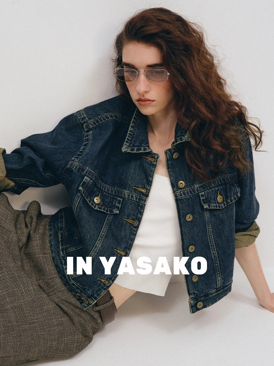 Ретро-куртка YASAKO из денима, женская, модная, хлопковая, с длинными рукавами, на пуговицах, с воротником-стойкой, в винтажном стиле
Ретро-куртка YASAKO из денима, женская, модная, хлопковая, с длинными рукавами, на пуговицах, с воротником-стойкой, в винтажном стиле