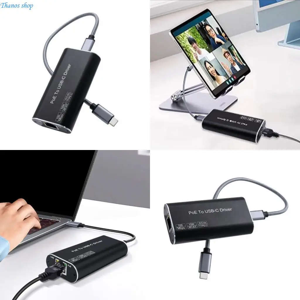 POE to USB C Adapter Converter For Power And Data Transfer Without Other Adapter X37A