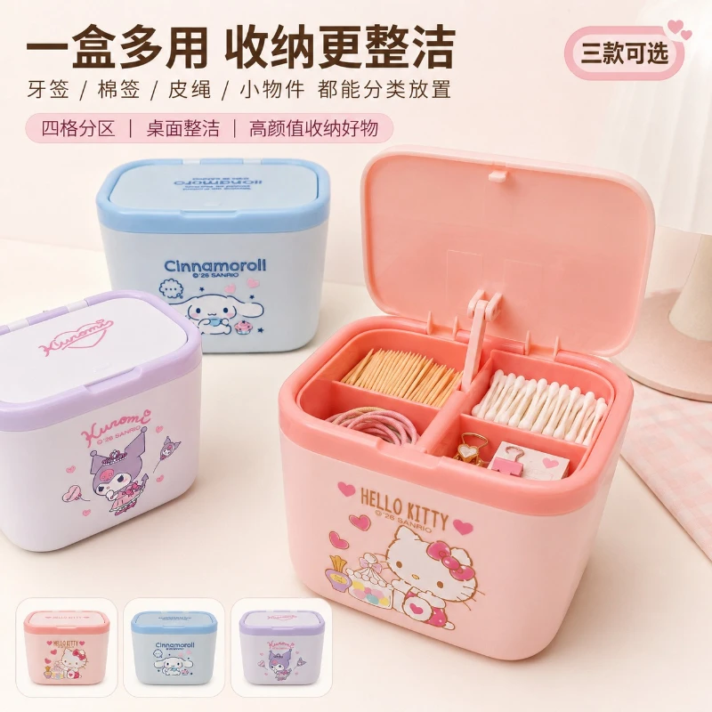Cartoon HelloKitty Desktop Storage Box Creative Cute Kuromi Desktop Debris Storage Box Portable Packaging Plastic Boxs with Lid
Cartoon HelloKitty Desktop Storage Box Creative Cute Kuromi Desktop Debris Storage Box Portable Packaging Plastic Boxs with Lid
