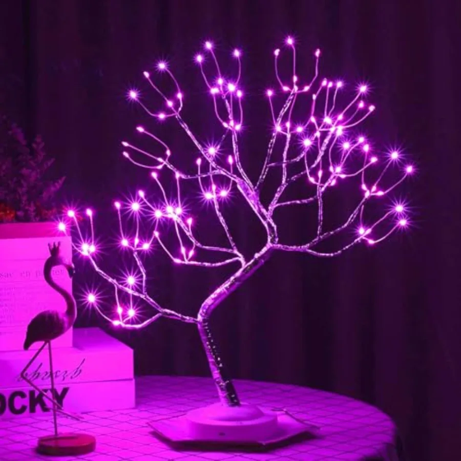 FUCHSUN Bonsai Tree Light 108 LED Fairy Tree Lamp Branches Adjustable Battery and USB Operated Pink Glow Sier Branch
FUCHSUN Bonsai Tree Light 108 LED Fairy Tree Lamp Branches Adjustable Battery and USB Operated Pink Glow Sier Branch