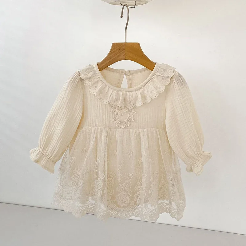 2026 New Spring Newborn Baby Girls Bodysuits Long Sleeved Cotton Lace Splicing Infant Baby Jumpsuit 0-24M Children Clothes
2026 New Spring Newborn Baby Girls Bodysuits Long Sleeved Cotton Lace Splicing Infant Baby Jumpsuit 0-24M Children Clothes