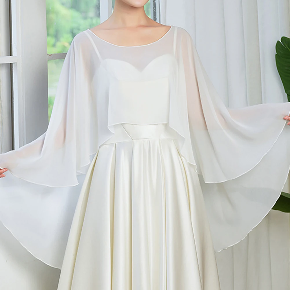 Ladies' Solid Color Fashionable Casual Thin Chiffon Mid Length Pullover Shawl Solid Color Chiffon Shrug Wedding Jacket Wraps 
Ladies' Solid Color Fashionable Casual Thin Chiffon Mid Length Pullover Shawl Solid Color Chiffon Shrug Wedding Jacket Wraps