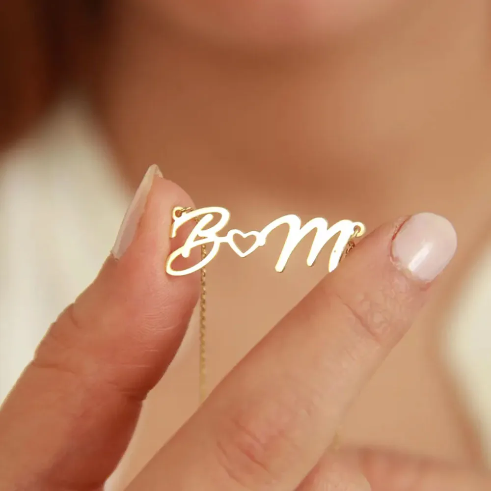 Personalized Initial Heart Necklace Custom Couple Double Letter Stainless Steel Jewelry Simple Exquisite Birthday Gift For Women
Personalized Initial Heart Necklace Custom Couple Double Letter Stainless Steel Jewelry Simple Exquisite Birthday Gift For Women