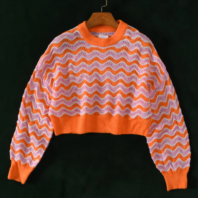 Романтический волнистый вязаный свитер Long Sve Loose ort Sle Осень-зима Женский вязаный топ Faion Lantern Sve
Романтический волнистый вязаный свитер Long Sve Loose ort Sle Осень-зима Женский вязаный топ Faion Lantern Sve