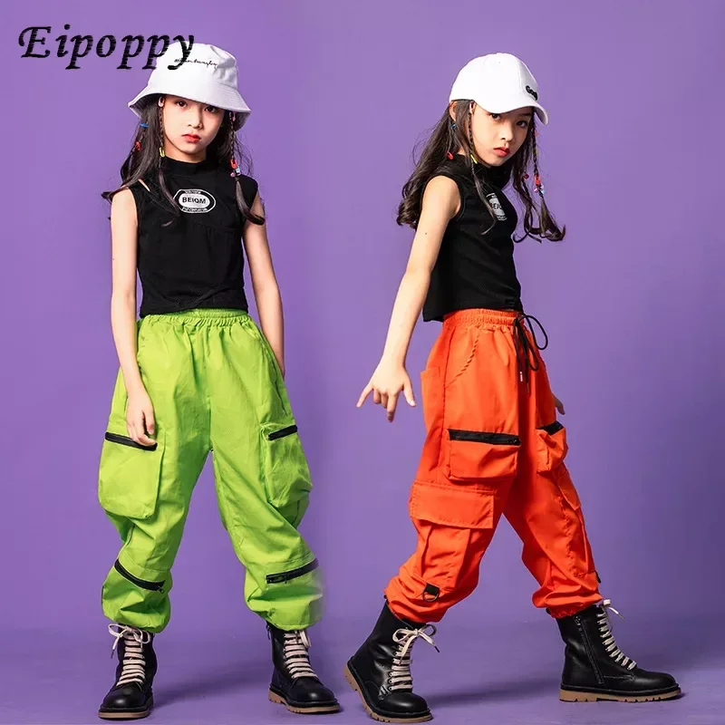 Tank Crop Top Green Orange Streetwear Tactical Cargo Jogger Pants for Girl Dance Costume Clothes
Tank Crop Top Green Orange Streetwear Tactical Cargo Jogger Pants for Girl Dance Costume Clothes