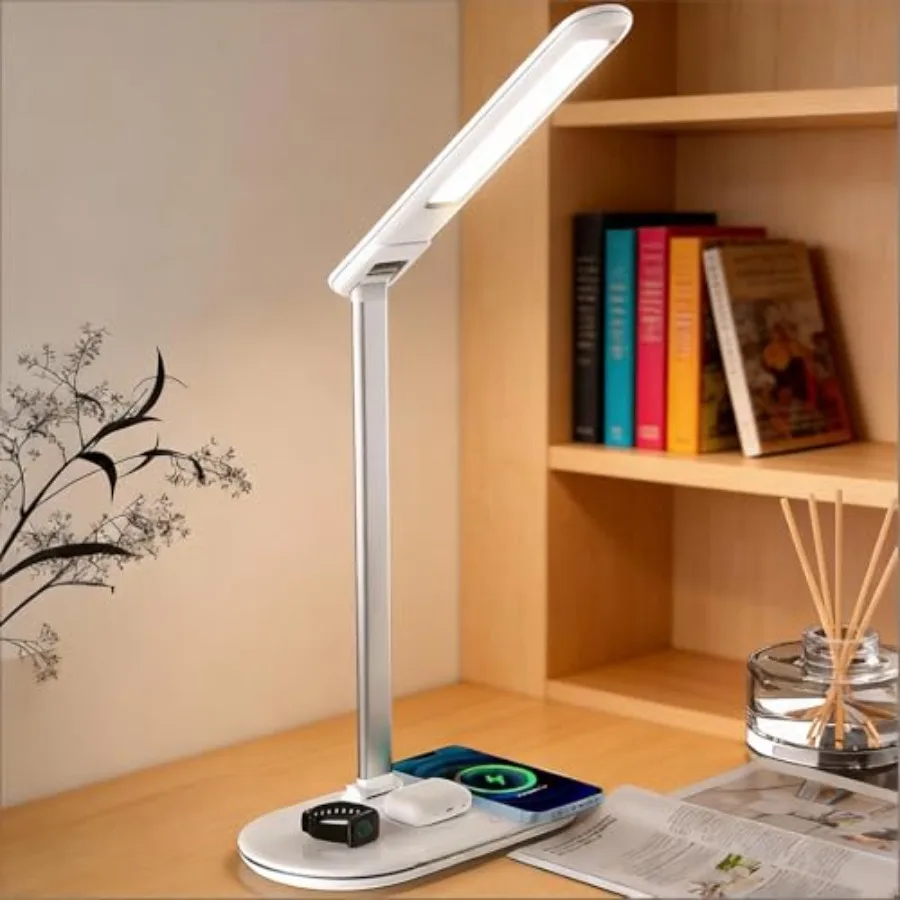 3-in-1 Wireless Charging Adjus Neck, Multi-Device Charging StationandDimmable Desk Light, 3 Color Modes, Touch Control, 120° Wi
3-in-1 Wireless Charging Adjus Neck, Multi-Device Charging StationandDimmable Desk Light, 3 Color Modes, Touch Control, 120° Wi