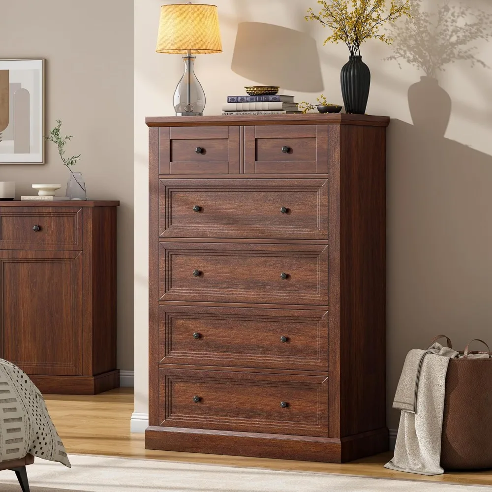 6 Drawer Dresser, 47.2" Farmhouse Dresser and Chests of Drawer, Tall Chest of Drawers for Bedroom, Living Room
6 Drawer Dresser, 47.2" Farmhouse Dresser and Chests of Drawer, Tall Chest of Drawers for Bedroom, Living Room