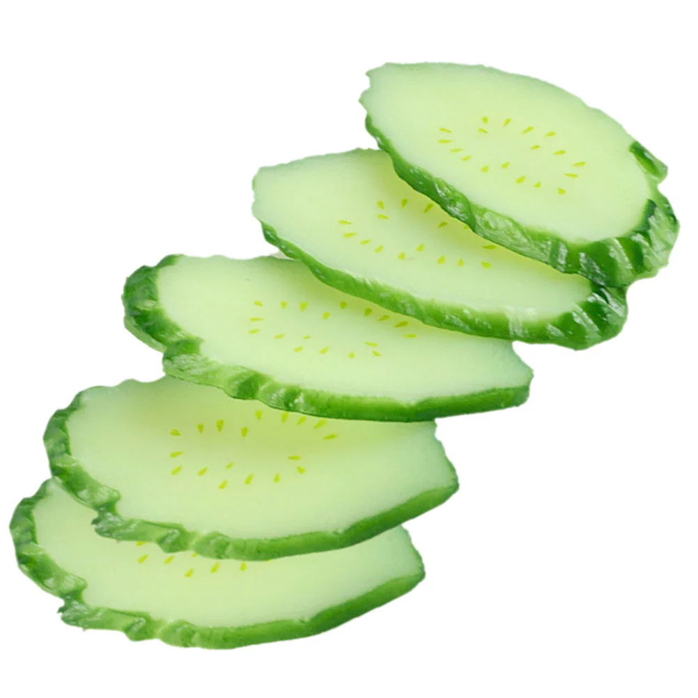5 Pcs Simulation Cucumber Slice Faux Slices Models Fake Vegetable Decorations 650X300X050CM Green Sliced False
5 Pcs Simulation Cucumber Slice Faux Slices Models Fake Vegetable Decorations 650X300X050CM Green Sliced False