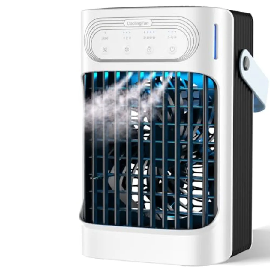 Portable Air Conditioners Cooling Fan, 800ml Mini Air Conditioner Portable AC Unit with 3 Cool Mist and Speeds, 7 Night Light a
Portable Air Conditioners Cooling Fan, 800ml Mini Air Conditioner Portable AC Unit with 3 Cool Mist and Speeds, 7 Night Light a