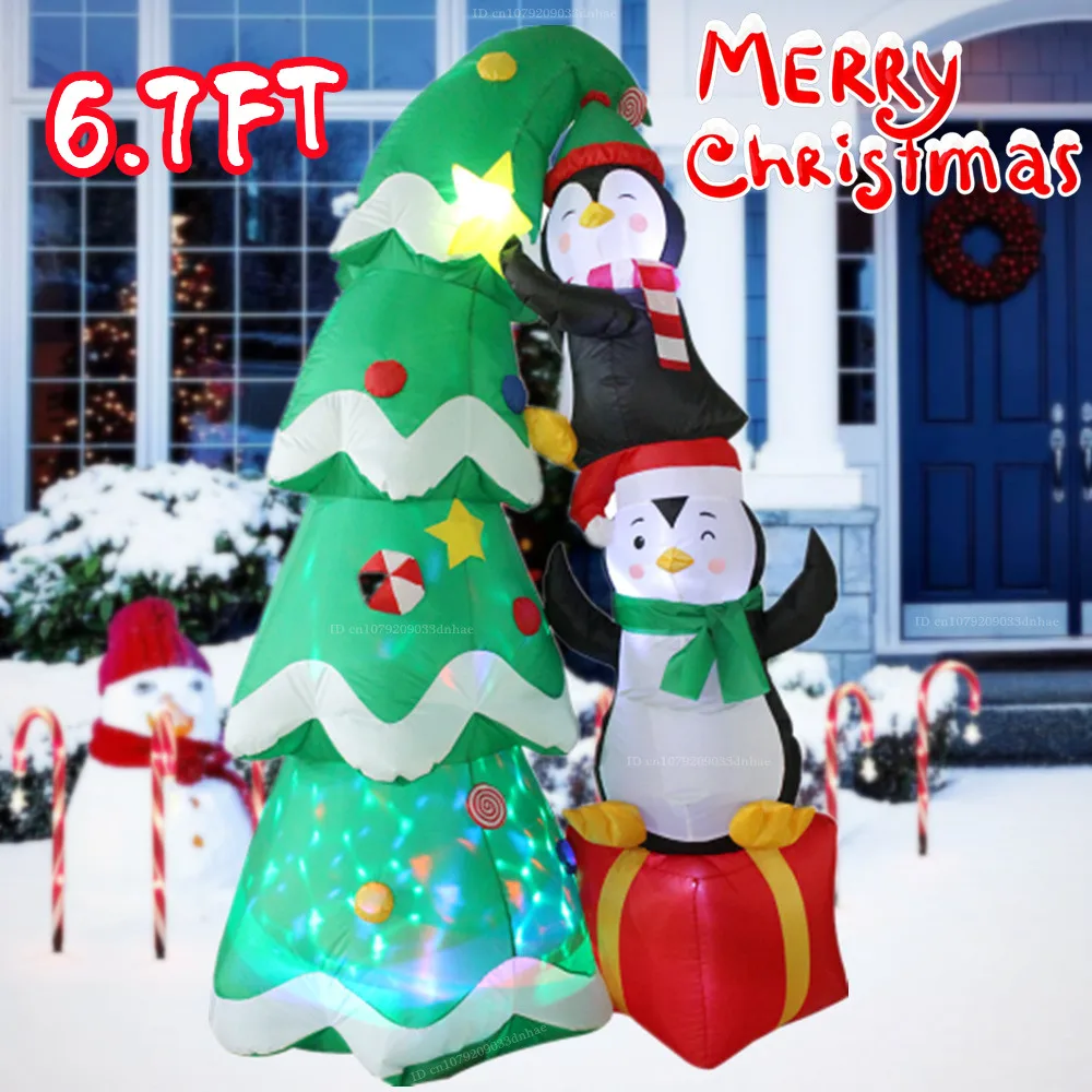 6.7FT Inflatable Christmas Tree Penguin Built-in LED Light Model Outdoor Courtyard Garden Lawn Square Xmas Decoration Props
6.7FT Inflatable Christmas Tree Penguin Built-in LED Light Model Outdoor Courtyard Garden Lawn Square Xmas Decoration Props