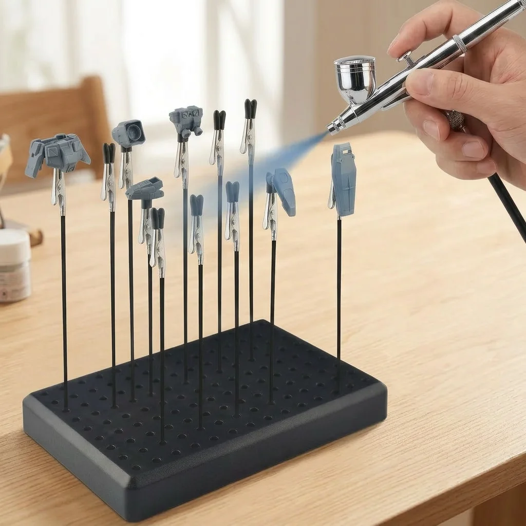 Joystar Model Painting Stand Base with 10 Pcs Alligator Clip Sticks Airbrush Spray Booth Holder Station Tool for DIY hoppy parts
Joystar Model Painting Stand Base with 10 Pcs Alligator Clip Sticks Airbrush Spray Booth Holder Station Tool for DIY hoppy parts