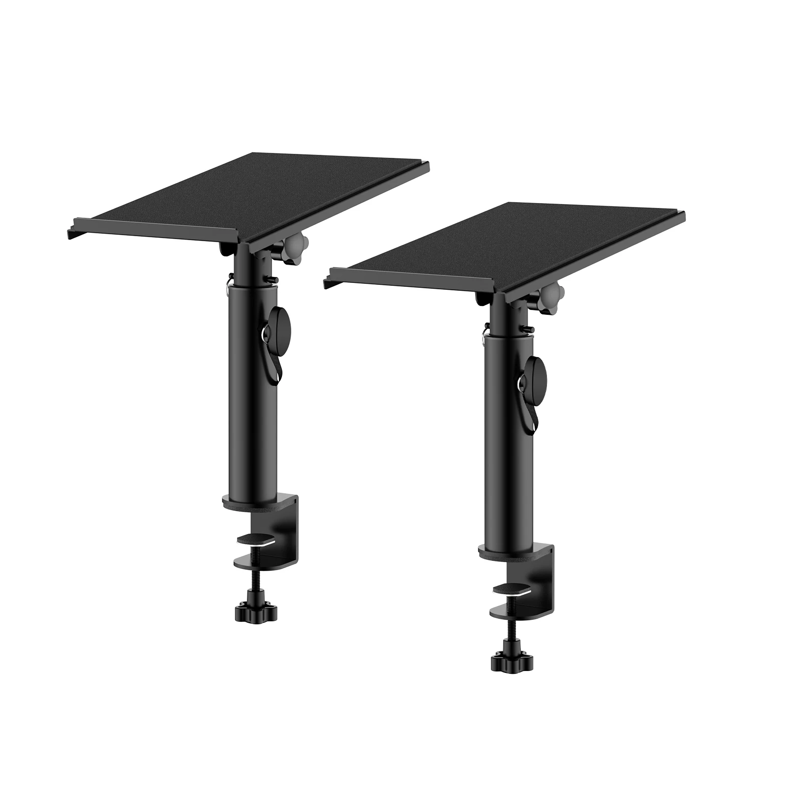 Studio Monitor Stands Pair – Heavy Duty Desk Clamp Speaker Stands with 0-12° Adjustable Tilt Angle, Height Adjustable 10.4 to 15.4 Inches, Supports up to 60 lbs, Anti-Vibration Pads, Space-Saving Design
Studio Monitor Stands Pair – Heavy Duty Desk Clamp Speaker Stands with 0-12° Adjustable Tilt Angle, Height Adjustable 10.4 to 15.4 Inches, Supports up to 60 lbs, Anti-Vibration Pads, Space-Saving Design