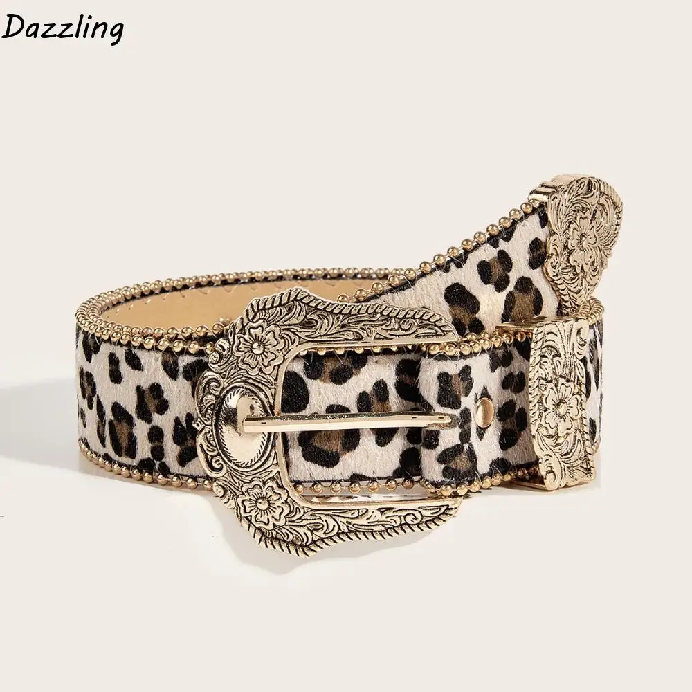 Gothic Y2K Leopard Print Belt PU Vintage Carved Buckle Belt Personality Jeans Decoration Suede Waistband Spicy Girl
Gothic Y2K Leopard Print Belt PU Vintage Carved Buckle Belt Personality Jeans Decoration Suede Waistband Spicy Girl