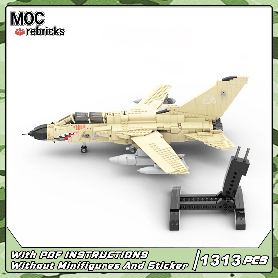 Military Weaponry Series Air Force Panavia Tornado GR1 Fighter MOC Building Block WW2 Strike Aircraft Model Bricks Toys for Kids
Military Weaponry Series Air Force Panavia Tornado GR1 Fighter MOC Building Block WW2 Strike Aircraft Model Bricks Toys for Kids