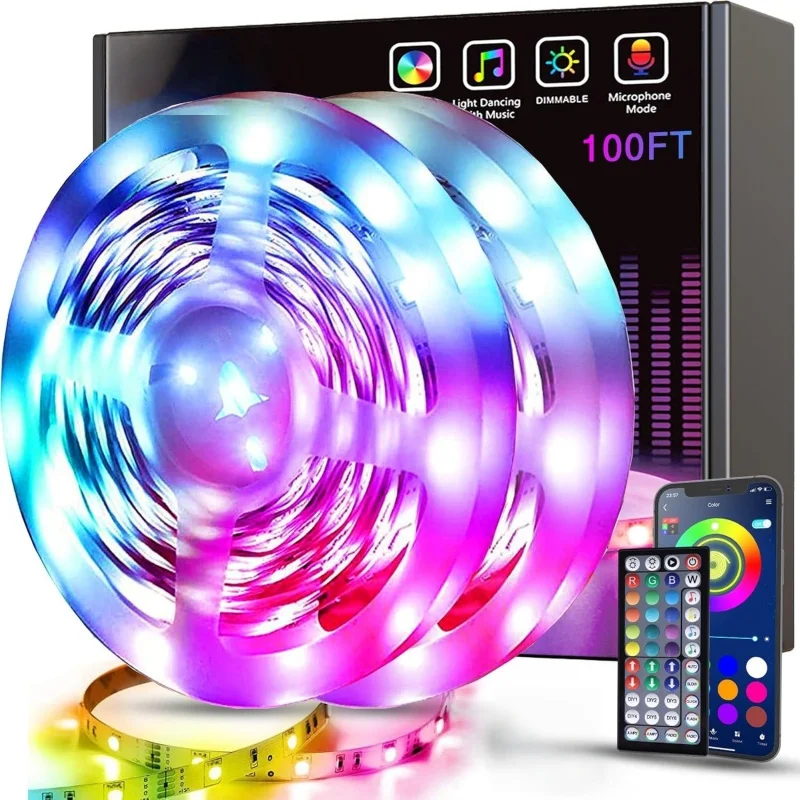 USB RGB Led Strip Lights 2m-20m Led Room Light with APP Control Flexible Ribbon Luces Led Tape for Home Room Decoration
USB RGB Led Strip Lights 2m-20m Led Room Light with APP Control Flexible Ribbon Luces Led Tape for Home Room Decoration