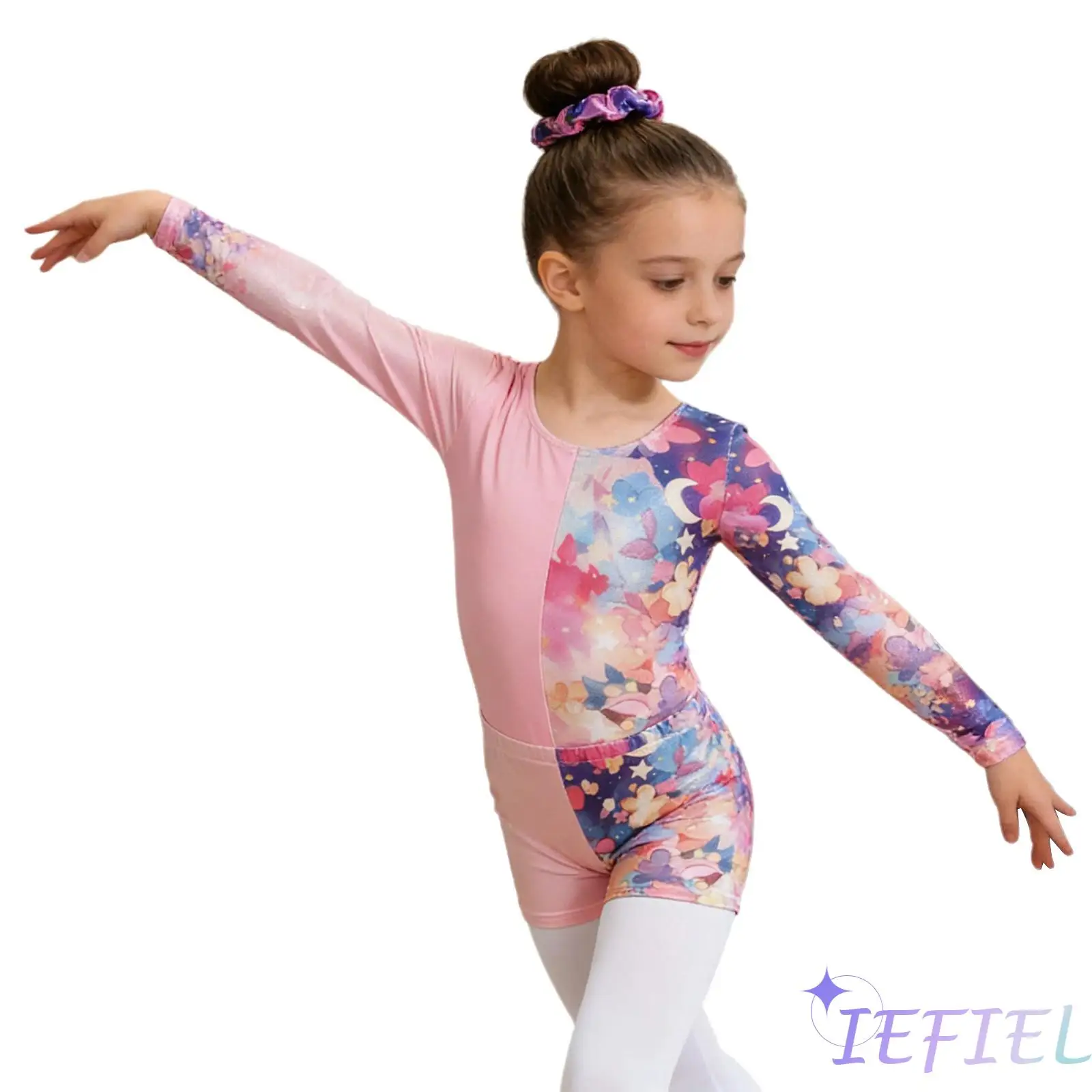 Gids Artistic Modern Ballet Dance Outfit Long Sleeve Stylish Print Gymnastics Leotard with Metallic Shorts and Hair Band Set
Gids Artistic Modern Ballet Dance Outfit Long Sleeve Stylish Print Gymnastics Leotard with Metallic Shorts and Hair Band Set