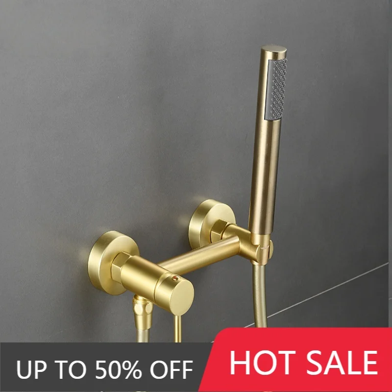 Rose Gold bathroom shower faucet brass Hot and Cold Brushed gold bath shower faucet wall-mounted Black bidet Faucet Set
Rose Gold bathroom shower faucet brass Hot and Cold Brushed gold bath shower faucet wall-mounted Black bidet Faucet Set