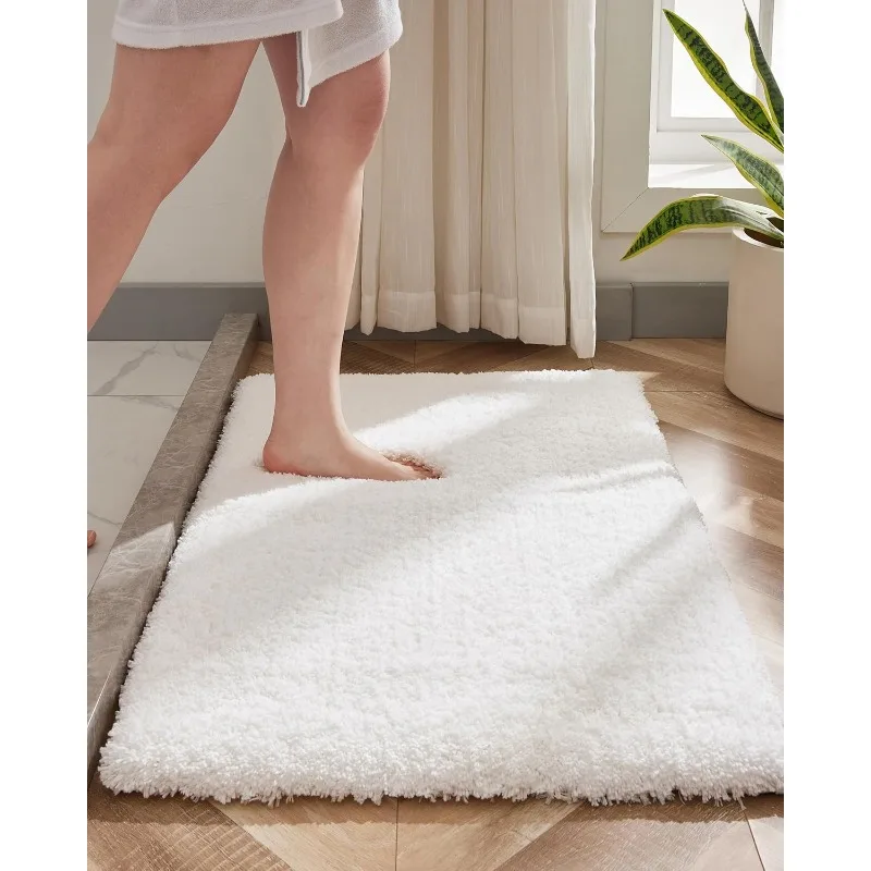 White Bathroom Rugs 24x48 Non Slip Fluffy Bath Mat for Bathroom Floor Washable Plush Luxury Bath Rug for Tub Soft Shaggy
White Bathroom Rugs 24x48 Non Slip Fluffy Bath Mat for Bathroom Floor Washable Plush Luxury Bath Rug for Tub Soft Shaggy