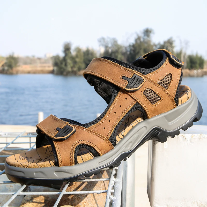 Summer Men Sandals Genuine Leather Mens Casual Shoes Outdoor Men Leather Sandals for Men Beach Shoes Roman mens Shoes
Summer Men Sandals Genuine Leather Mens Casual Shoes Outdoor Men Leather Sandals for Men Beach Shoes Roman mens Shoes