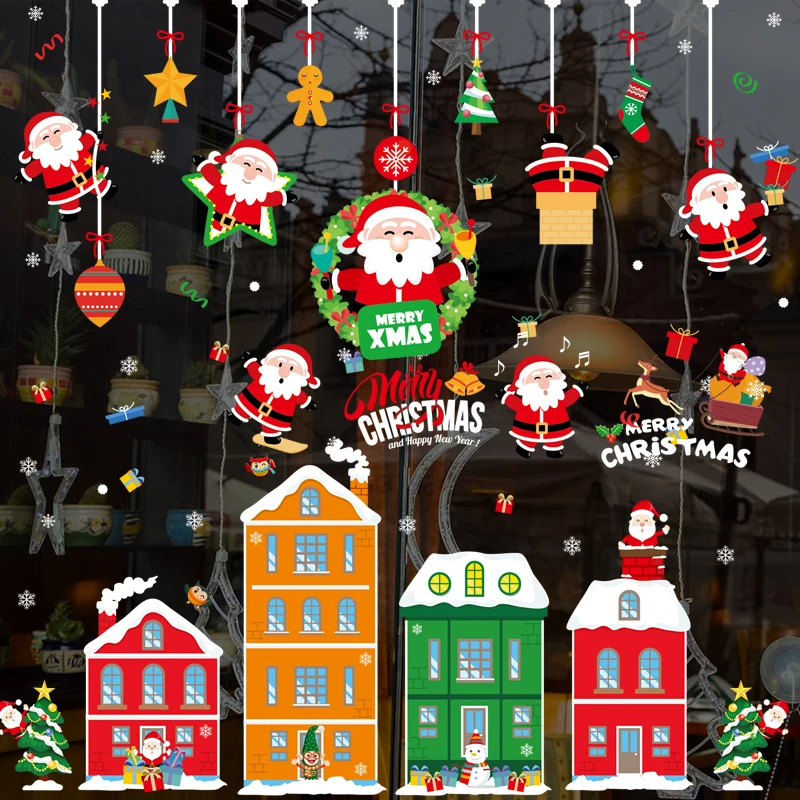 Wall Stickers for Christmas New Year Decorations Glass Door Window Decals Self-adhesive Santa Snowflake Cartoons
Wall Stickers for Christmas New Year Decorations Glass Door Window Decals Self-adhesive Santa Snowflake Cartoons