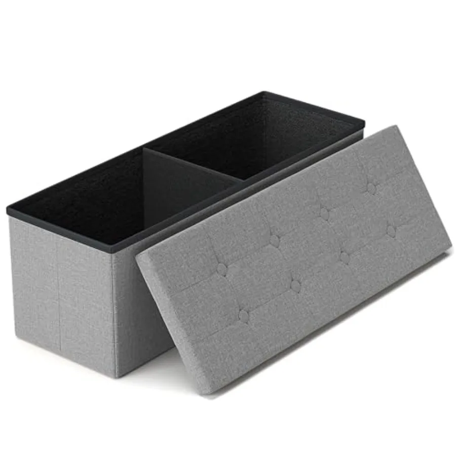 43 Inch Folding Storage Ottoman Bench Storage Chest Footrest for Entryway Living Room Holds up to 660 lb
43 Inch Folding Storage Ottoman Bench Storage Chest Footrest for Entryway Living Room Holds up to 660 lb