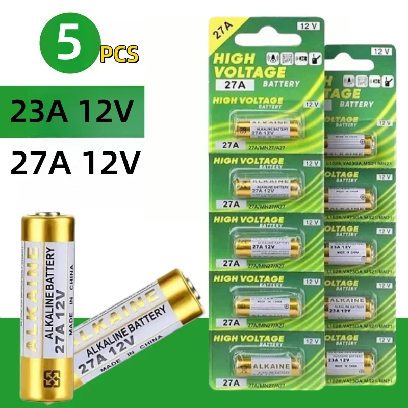 5PCS 23A 27A 12V Dry Alkaline Battery A27 Batteries 27AE 27MN A2 L828 K27A for Remote Control Gamepad Flashlight Doorbell Toys
5PCS 23A 27A 12V Dry Alkaline Battery A27 Batteries 27AE 27MN A2 L828 K27A for Remote Control Gamepad Flashlight Doorbell Toys