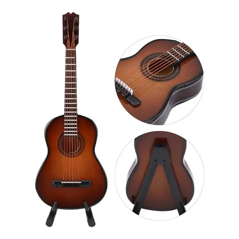 Decorative Wooden Miniature Guitar Mini Handmade Pocket Guitar Scale Model Tiny Guitar Dollhouse Accessories
Decorative Wooden Miniature Guitar Mini Handmade Pocket Guitar Scale Model Tiny Guitar Dollhouse Accessories
