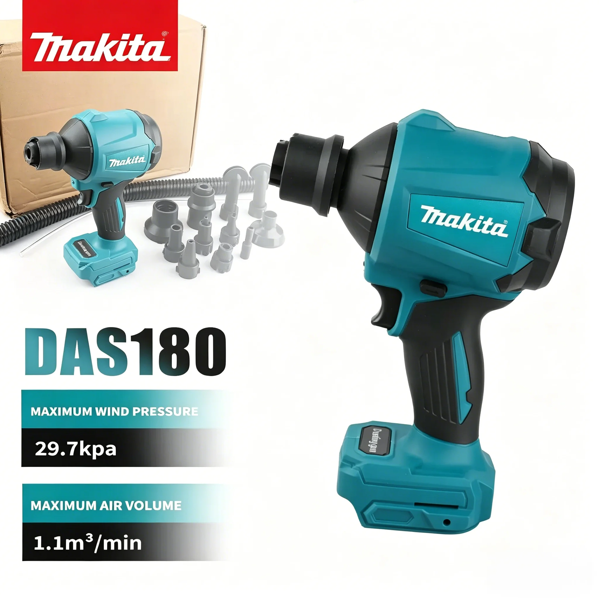 Makita DAS180Z 18V Li-ion LXT Dust Blower Air Blower For Car Detailing And Workshop Dust Cleaning High Power Quiet Operation
Makita DAS180Z 18V Li-ion LXT Dust Blower Air Blower For Car Detailing And Workshop Dust Cleaning High Power Quiet Operation