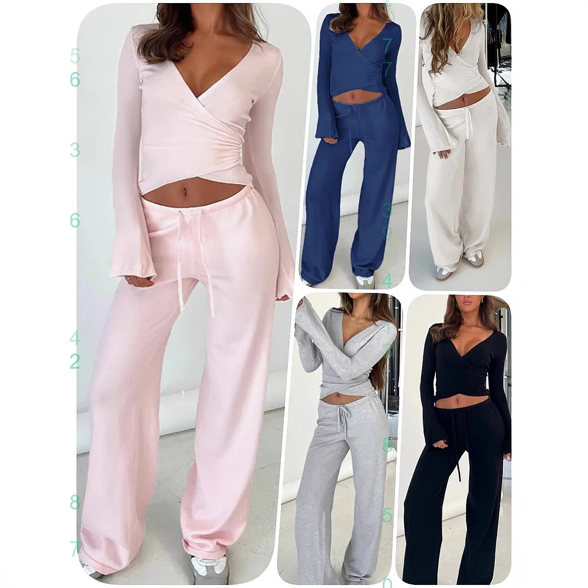 Pure Color Fleece Long Sleeve Lace Up Top High Waist Drawstring Straight Loungewear Matching Set Jumpsuit Playsuit
Pure Color Fleece Long Sleeve Lace Up Top High Waist Drawstring Straight Loungewear Matching Set Jumpsuit Playsuit