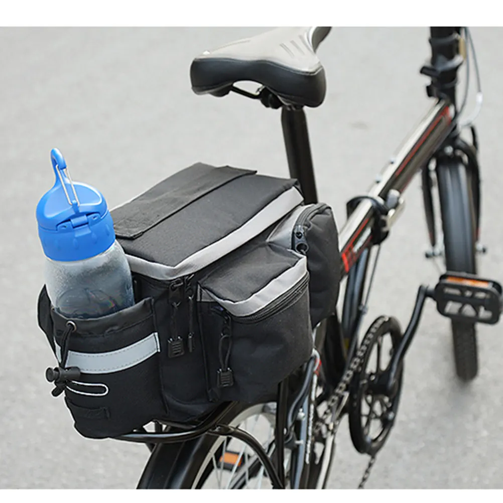 Bike Rear Seat Bag Black Large Capacity Tear Resistant Multi Pocket Shoulder Bag Adjustable Strap Reflective Straps for Cycling
Bike Rear Seat Bag Black Large Capacity Tear Resistant Multi Pocket Shoulder Bag Adjustable Strap Reflective Straps for Cycling