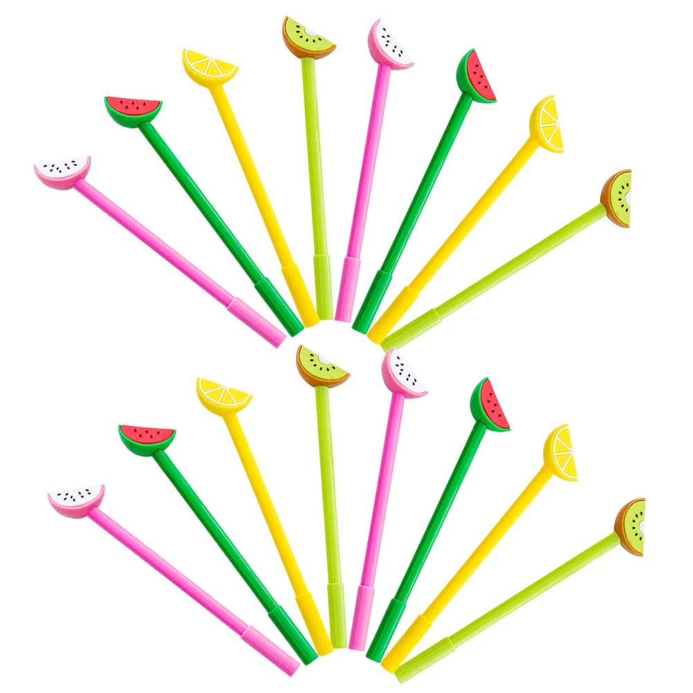 12pcs Fruit Refill Neutral Pen Cartoon Gel Writing Pens Fresh Small Sign Plastic Erasable Student Gel Pen For Kids Office Sign
12pcs Fruit Refill Neutral Pen Cartoon Gel Writing Pens Fresh Small Sign Plastic Erasable Student Gel Pen For Kids Office Sign