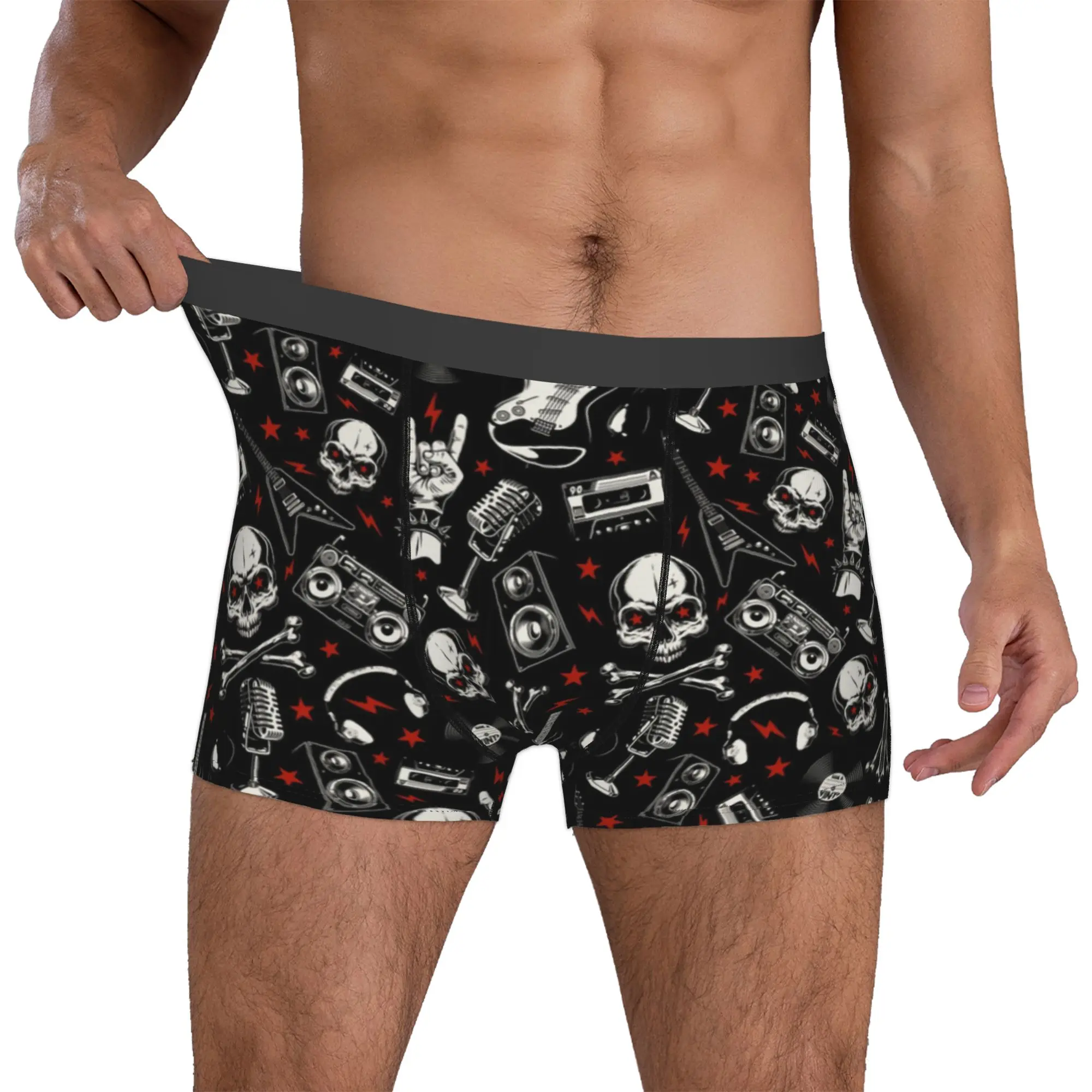 Custom Heavy Metal Skull Skeleton Music Notes Underwear Male Print Hard Rock Piano Guitar Boxer Briefs Shorts Panties Underpants
Custom Heavy Metal Skull Skeleton Music Notes Underwear Male Print Hard Rock Piano Guitar Boxer Briefs Shorts Panties Underpants
