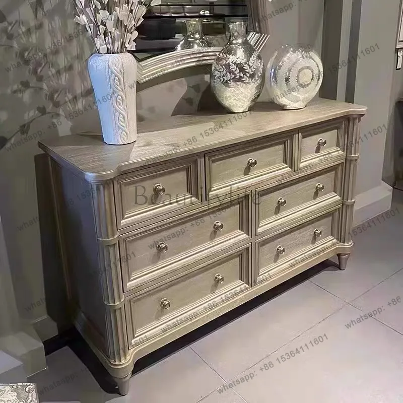 French retro solid wood seven-chest cabinet modern simple bedroom light luxury locker
French retro solid wood seven-chest cabinet modern simple bedroom light luxury locker